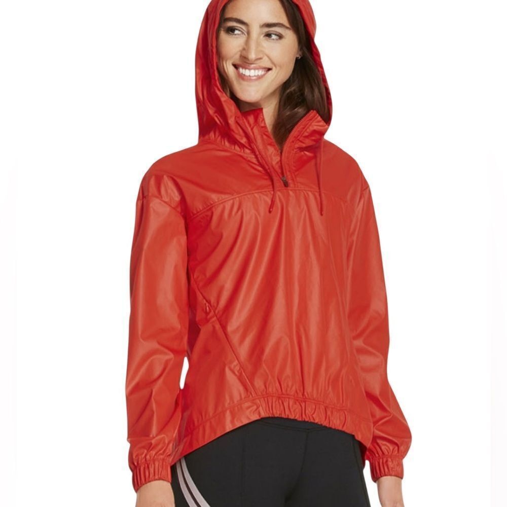 Fabletics Red Europa Wayerproof Pullover II Jacket Size XL
